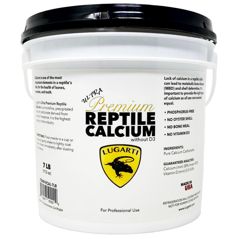 Ultra Premium Reptile Calcium - without D3 - 7 lbs