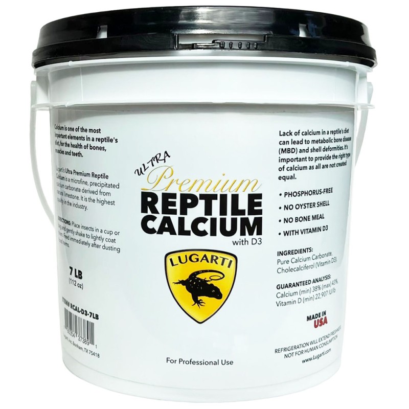 Ultra Premium Reptile Calcium - with D3 - 7 lbs