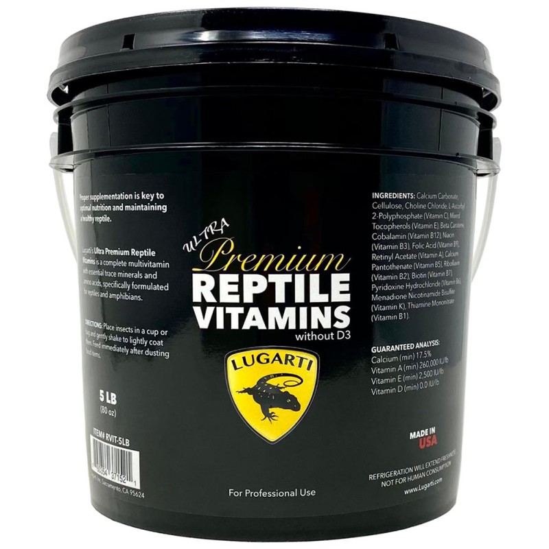 Ultra Premium Reptile Vitamins - without D3 - 5 lbs