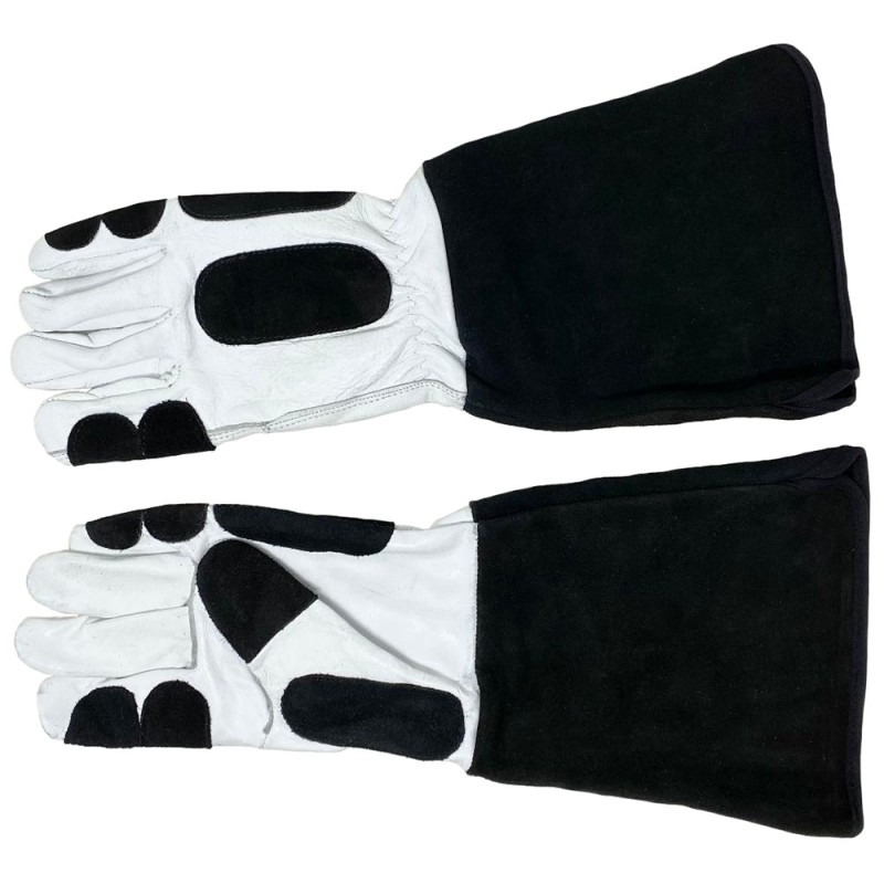 Professional Reptile Handling Gloves - Arctic White