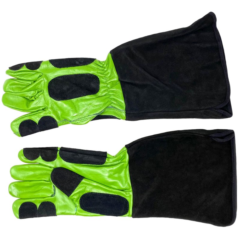 Professional Reptile Handling Gloves - Toxic Green